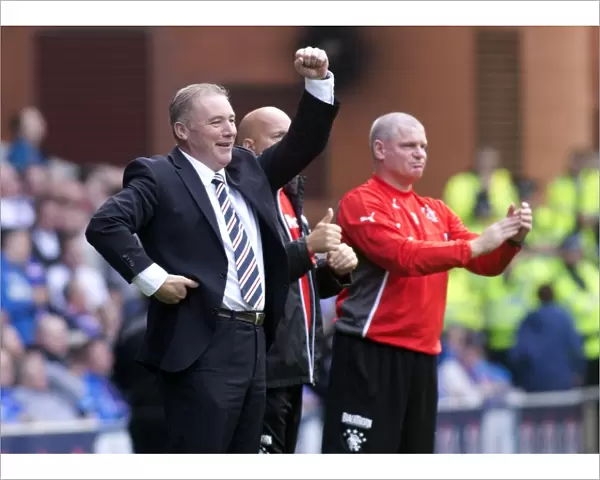 Ally McCoist and Rangers Team Celebrate Jon Daly's Hat-trick: 8-0 Victory Over Stenhousemuir at Ibrox Stadium (SPFL League 1)