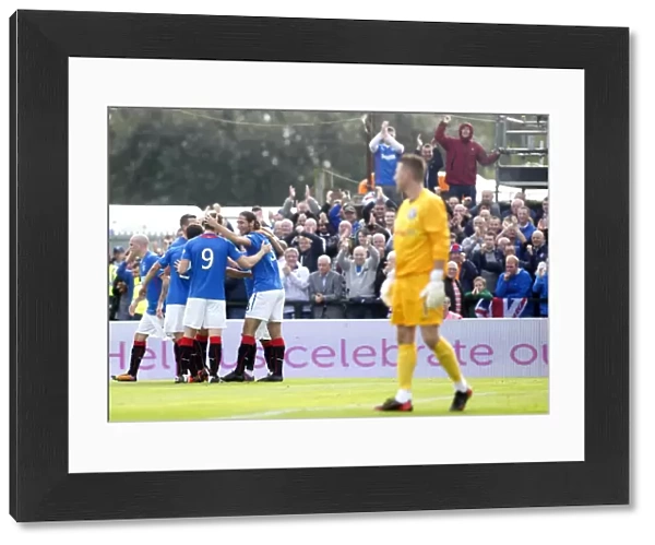 Rangers Bilel Mohsni Scores and Celebrates with Team Mates in SPFL League 1 Victory over Ayr United (2-0)