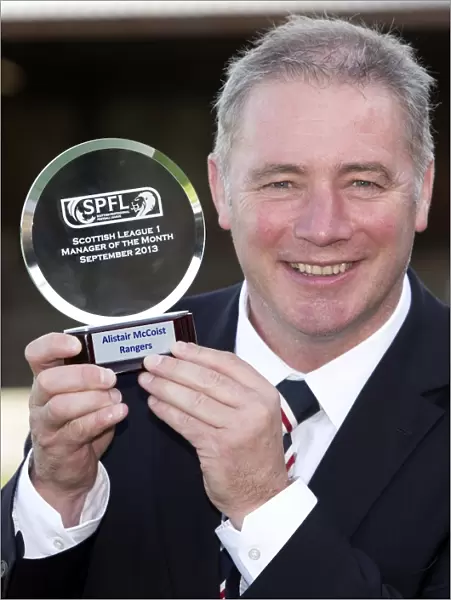 Ally McCoist Receives Manager of the Month Award After Rangers Victory Over Ayr United in SPFL League 1