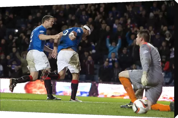 Rangers Lee McCulloch Scores Thrilling Penalty at Ibrox Stadium in SPFL League 1 Clash vs. Dunfermline Athletic