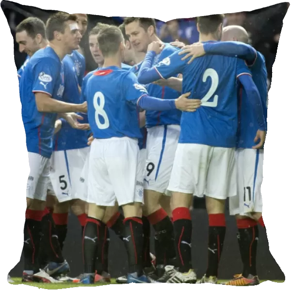 Rangers Jon Daly Celebrates Goal in Scottish League One Victory over Airdrieonians