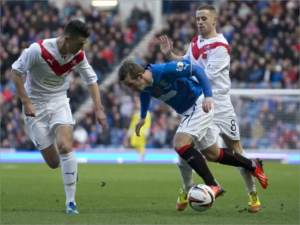 Rangers vs Airdrieonians: Templeton Fouled by Sinclair at Ibrox, SPFL League 1