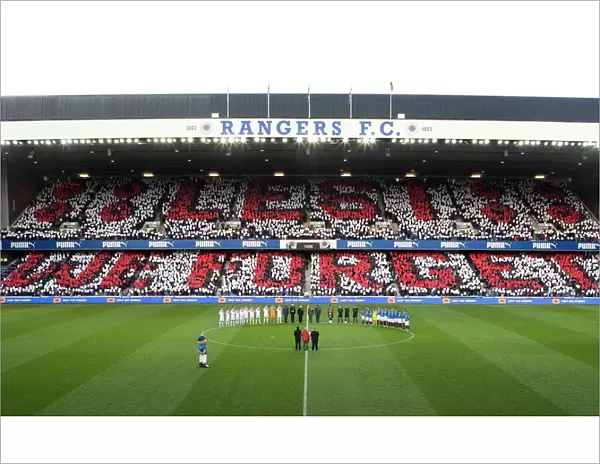 Rangers and Airdrieonians Honoring Remembrance Day with a Minutes Silence at Ibrox Stadium (Scottish Cup Winners 2003)