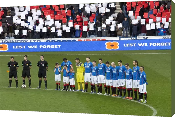 Rangers Football Club: Honoring the Fallen - A Moment of Silence at Ibrox Stadium for Remembrance Day (SPFL League 1, Scottish Cup Winners 2003)