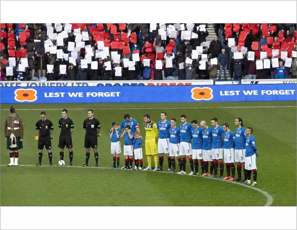 Rangers Football Club: Honoring the Fallen - A Moment of Silence at Ibrox Stadium for Remembrance Day (SPFL League 1, Scottish Cup Winners 2003)
