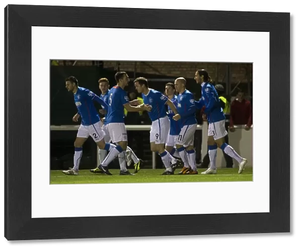 Rangers Jon Daly and Team Mates Celebrate Scottish Cup Winning Goal vs Arbroath (2003)
