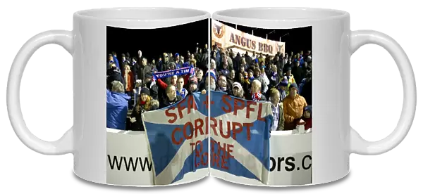 Triumphant Roar: Rangers Football Club Fans Celebrate Scottish Cup Victory at Arbroath's Gayfield Park (2003)
