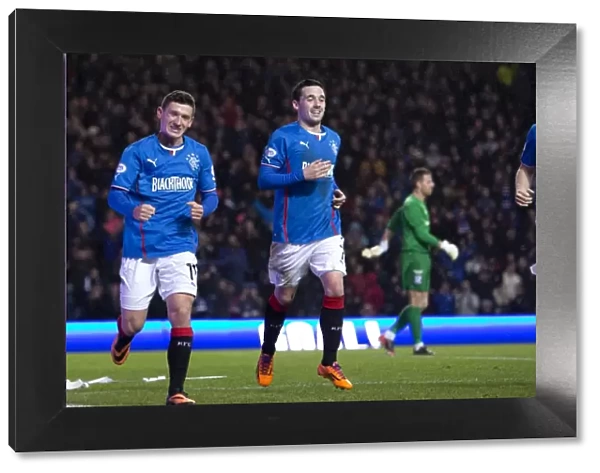 Rangers Football Club: Fraser Aird's Thrilling Goal Celebration - Scottish League One Winning Moment at Ibrox Stadium (Scottish Cup Triumph)