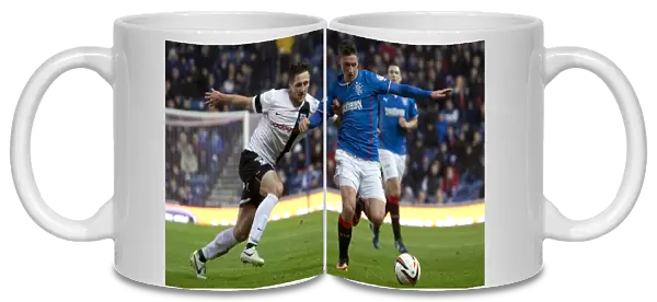 Fraser Aird in Action: Rangers vs Ayr United at Ibrox Stadium - Scottish League One