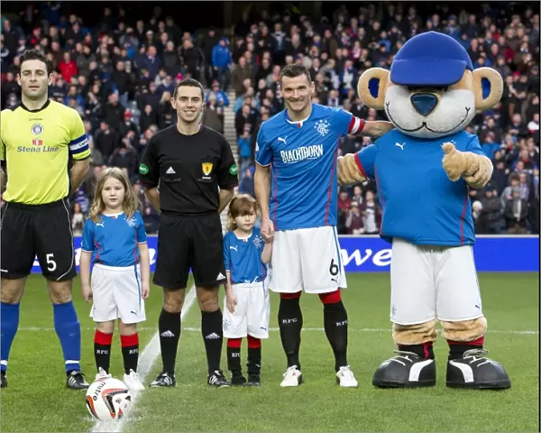 Rangers Football Club: Promotion to Scottish League One and Scottish Cup Victory Celebration with Captain Lee McCulloch and Mascots at Ibrox Stadium (2003)
