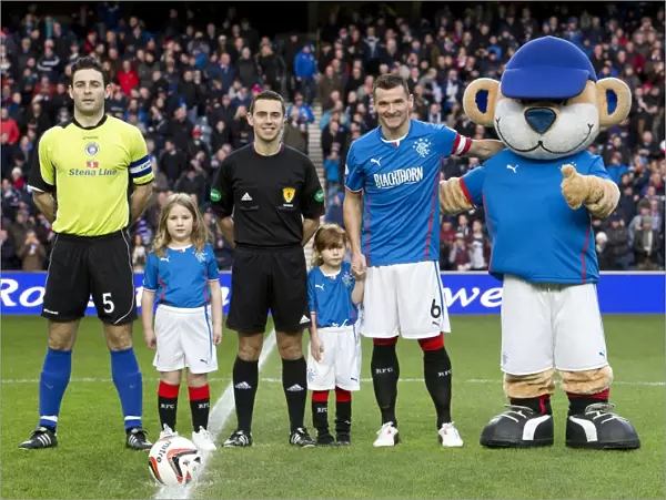 Rangers Football Club: Promotion to Scottish League One and Scottish Cup Victory Celebration with Captain Lee McCulloch and Mascots at Ibrox Stadium (2003)