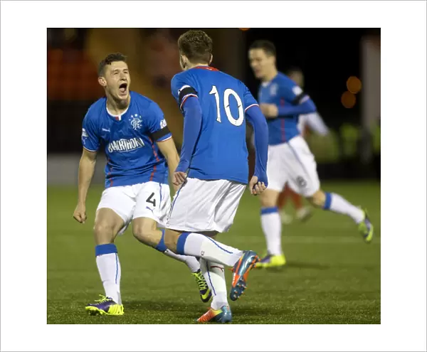Rangers Macleod and Aird: Jubilant Moment as They Score in Scottish League One at Excelsior Stadium Against Airdrieonians