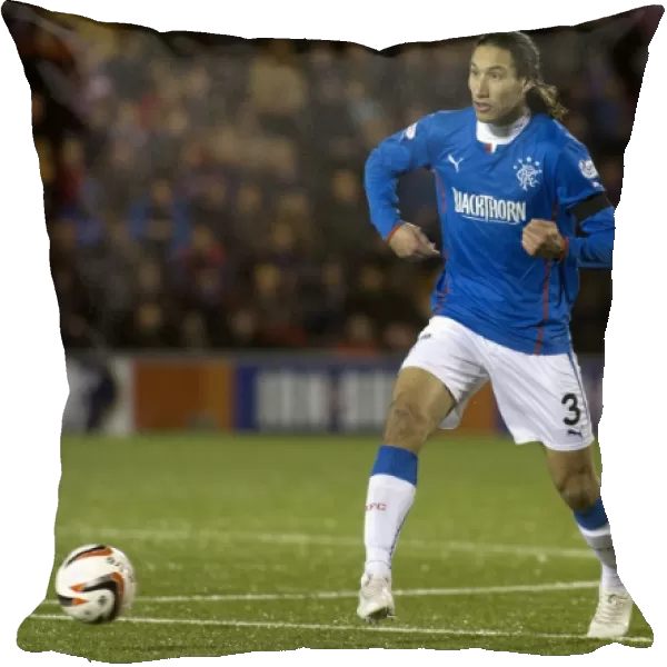 Bilel Mohsni in Action: Rangers vs. Airdrieonians, Scottish League One, Excelsior Stadium - Scottish Cup Champion
