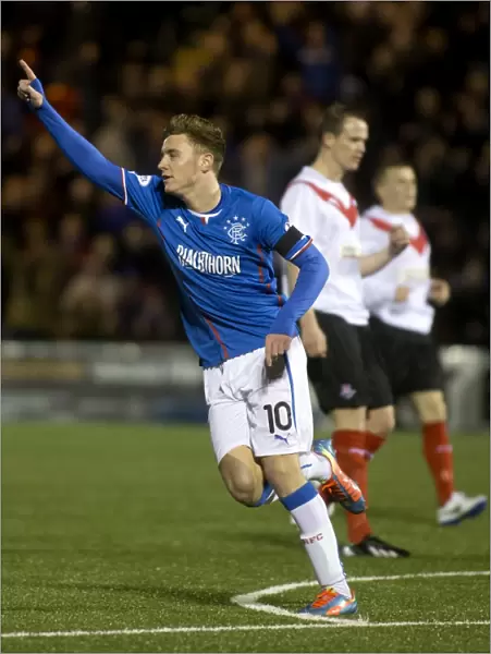 Rangers Lewis Macleod: Celebrating Goal in Scottish League One Match vs. Airdrieonians (PA Wire)