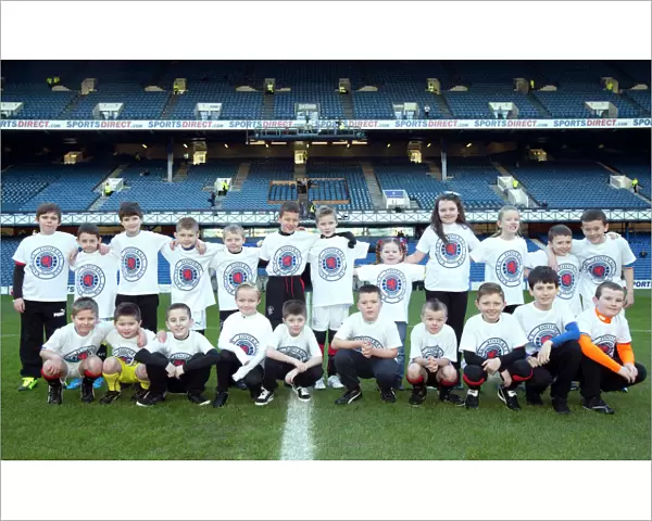 Rangers Football Club: Celebrating 2003 Scottish Cup Victory with Mascots at Ibrox Stadium