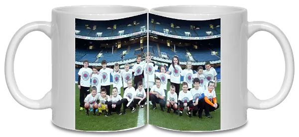 Rangers Football Club: Celebrating 2003 Scottish Cup Victory with Mascots at Ibrox Stadium