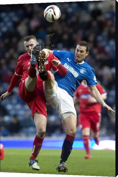 Rangers vs Brechin City: A Scottish Cup Clash at Ibrox Stadium - Jon Daly and Graham Hay in Action (2003)