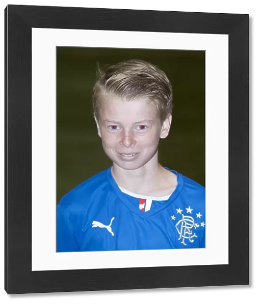 Rangers U13 Soccer Champion Zac Butterworth Lifts the Scottish Cup at Murray Park
