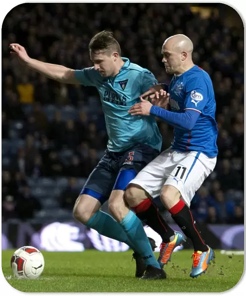 Law vs Morris: Intense Rivalry in the 2014 Scottish Cup Clash between Rangers and Dunfermline Athletic at Ibrox