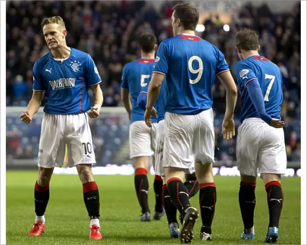Rangers Dean Shiels: First Goal Celebration in Scottish Cup Against Dunfermline (2014)