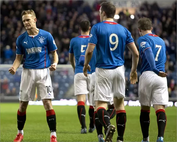 Rangers Dean Shiels: First Goal Celebration in Scottish Cup Against Dunfermline (2014)