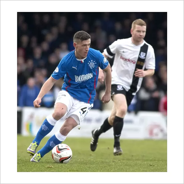 Rangers Fraser Aird in Action: Scottish League One Battle against Ayr United at Somerset Park