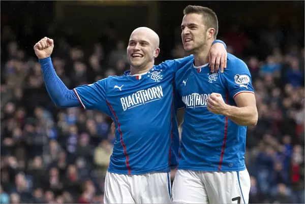 Rangers Football Club: Celebrating Glory - Nicky Law and Andy Little's Thrilling Goal at Ibrox Stadium