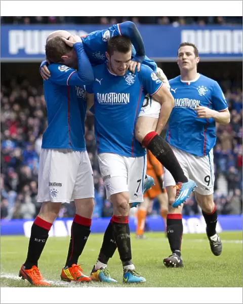 Rangers Football Club: Nicky Law Scores at Ibrox - Celebrating with Scottish Cup Champions Andy Little and David Templeton (2003)