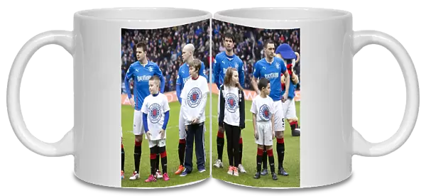 Rangers Football Club's Scottish Cup Victory Glory Days at Ibrox (2003): A Celebration with Players and Mascots