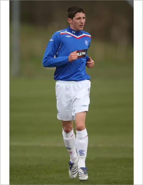 Rangers Under-19s: 2007-08 Murray Park Winners Celebrate with Michael Donald