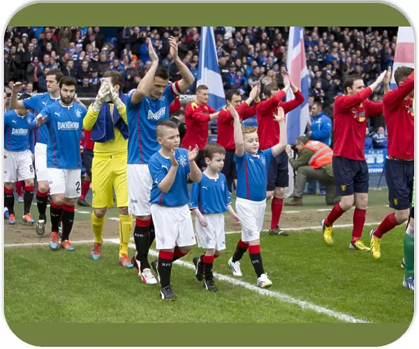 Rangers Football Club: Lee McCulloch and Mascots Celebrate Scottish Cup Quarter Final Victory (2003)
