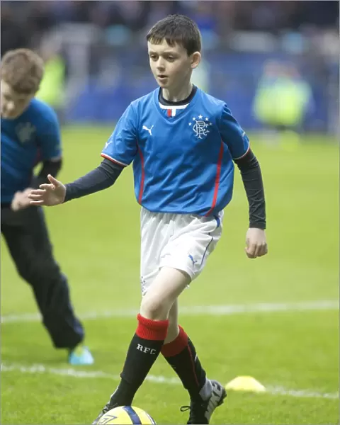 Rangers Football Club: Inspiring Young Soccer Stars at Ibrox Stadium during Scottish League One Match against Dunfermline Athletic