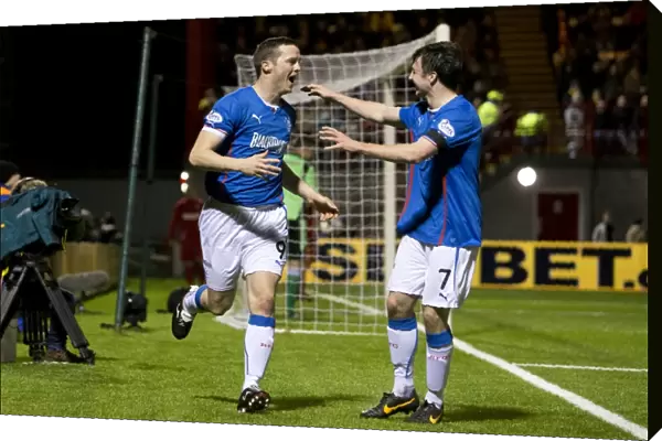 Rangers: Jon Daly and Calum Gallagher Celebrate Goal in Scottish Cup Quarter Final Replay (2003)