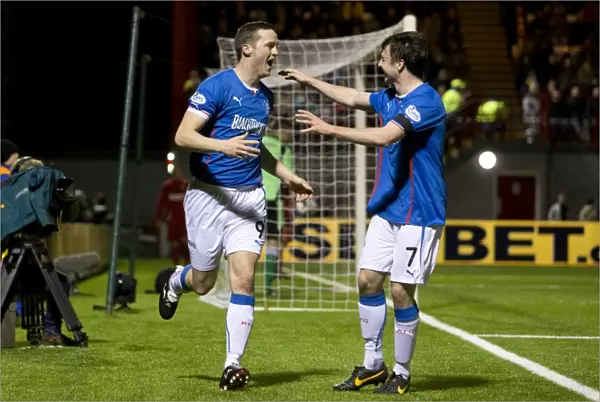 Rangers: Jon Daly and Calum Gallagher Celebrate Goal in Scottish Cup Quarter Final Replay (2003)