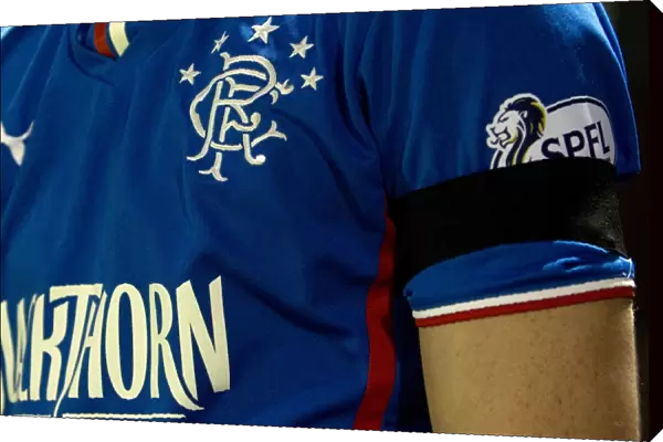 Rangers Pay Tribute: Scottish Cup Quarter Final Replay - Albion Rovers vs Rangers - In Memory of Robert Bryceland (Scottish Cup Winners 2003) - Players Wear Black Arm Bands in Honor of Tragically Passed Away Team Colleague