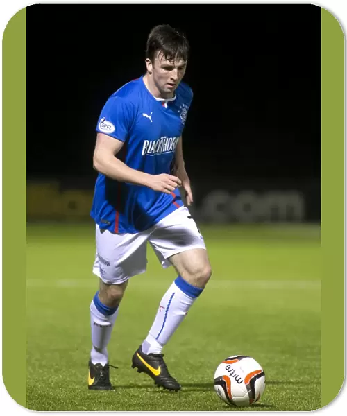 Rangers Quest for Scottish Cup Glory: Calum Gallagher in Action vs Albion Rovers (Quarter Final Replay, New Douglas Park)