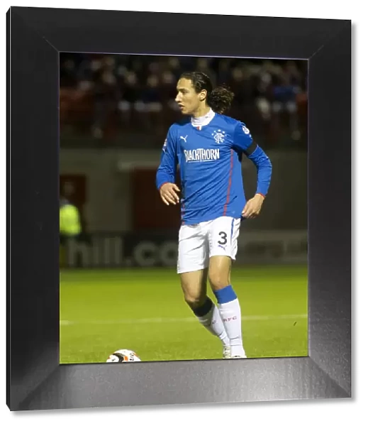 Rangers Bilel Mohsni Battles for Scottish Cup Victory: Quarter Final Replay vs Albion Rovers (2003)