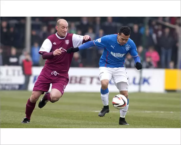 Peralta's Powerful Showdown: Rangers Arnold Peralta Outmuscles Paul Sheerin at Gayfield Park