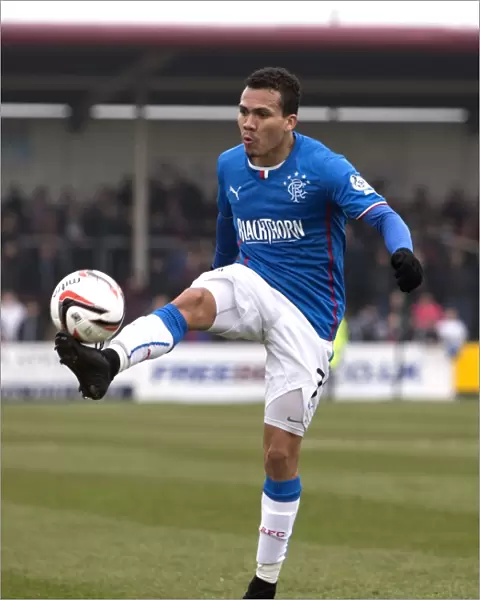 Rangers Arnold Peralta Celebrates Scottish Cup Victory at Arbroath's Gayfield Park (2003)