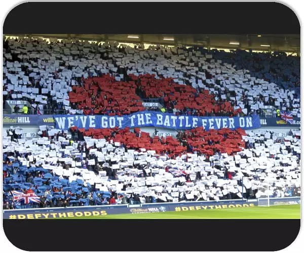Rangers FC: Scottish Cup Semi-Final at Ibrox - Celebrating our 2003 Victory with Pride (Scottish Cup Winners) - A Sea of Supporter Card Displays