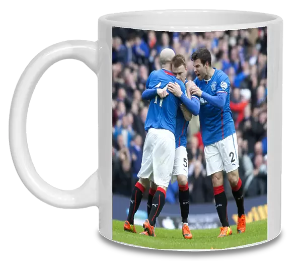 Rangers Football Club: Stevie Smith's Euphoric Goal Celebration with Nicky Law and Richard Foster (2003 Scottish Cup Semi-Final, Ibrox Stadium)