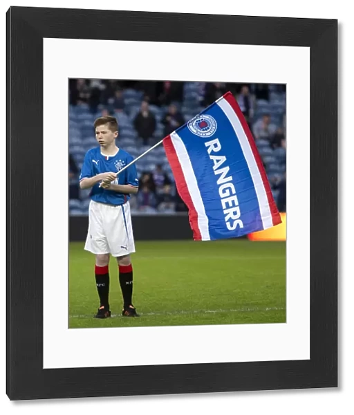 Rangers Football Club: Triumphant Flag Bearers Celebrate 2003 Scottish Cup Victory at Ibrox Stadium