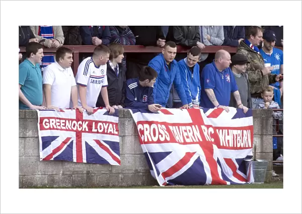 Triumphant Rangers Fans Celebrate at Ochilview Park: Scottish Cup Victory (2003)