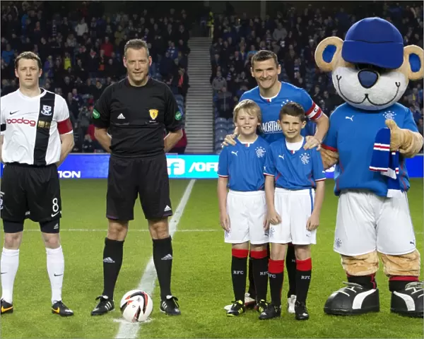Rangers Football Club: Double Victory Celebration - Lee McCulloch and Mascots at Ibrox Stadium (Scottish League One and Scottish Cup, 2003)