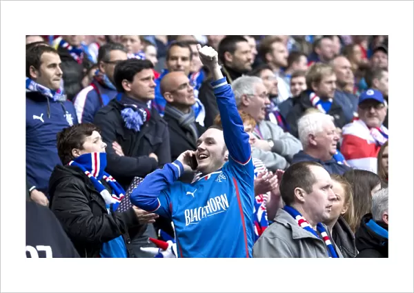 Scottish Cup Triumph: A Sea of Jubilant Rangers Fans Celebrating at Ibrox (2003)