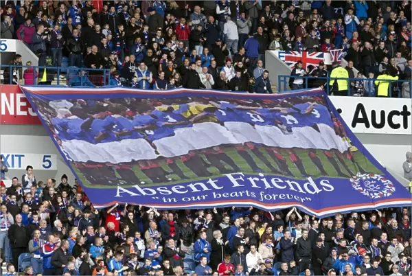 Rangers Football Club: Glorious Ibrox Triumph - Scottish Cup Victory 2003: Fans Celebrate with Championship Banner