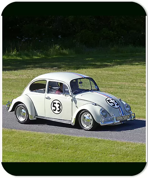VW Volkswagen Classic Beetle (Herbie), 1971, Beige, with race decals