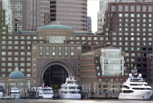 Boston Harbor waterfront condominiums, Boston, Massachusetts, USA