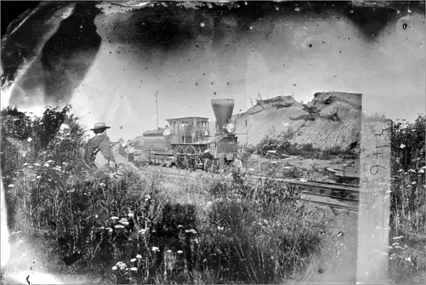 CIVIL WAR: LOCOMOTIVE. Lotomotive on the Orange & Alexandria Railroad, Virginia