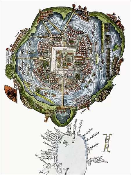 TENOCHTITLAN (MEXICO CITY). Mexico City at the time of the Spanish Conquest